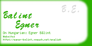balint egner business card